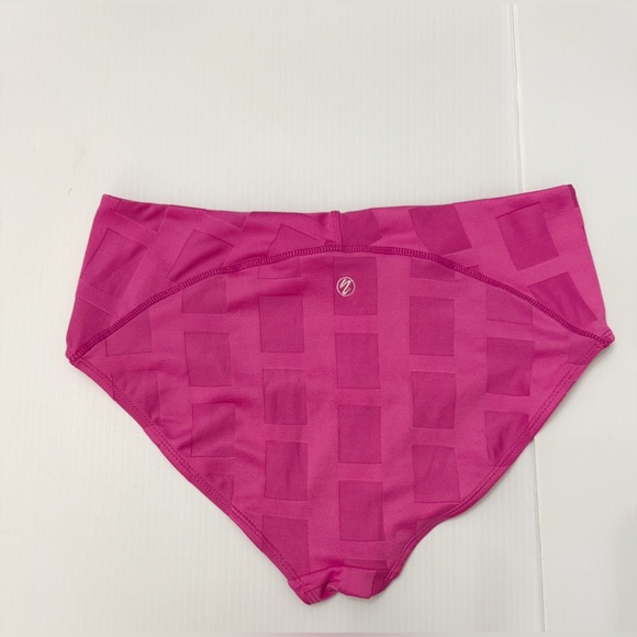 Nani Flamingo Rip Curl Pink Mid High-Waist Bikini Bottom - M - Picture 5 of 10
